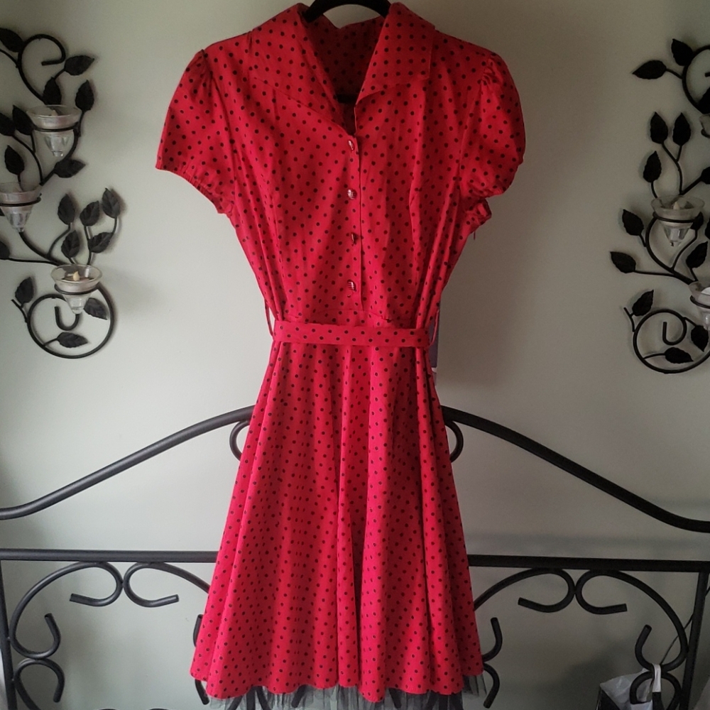 Red and Black Polkadot Dress from NOLA boutique ⚜